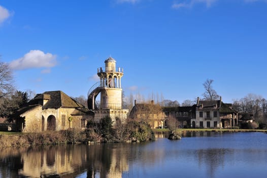 Queen's Hamlet in the park of the castle of Versailles