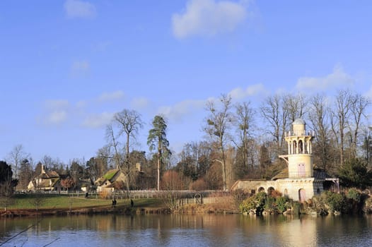 Queen's Hamlet in the park of the castle of Versailles