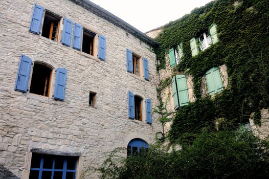 In the streets of the old village of Vezenobres in the French department of Gard.