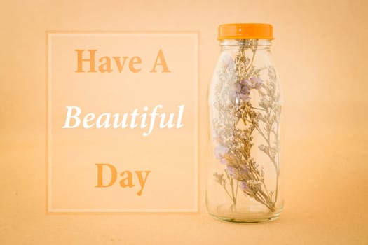 Have a beautiful day quote on blur beautiful background