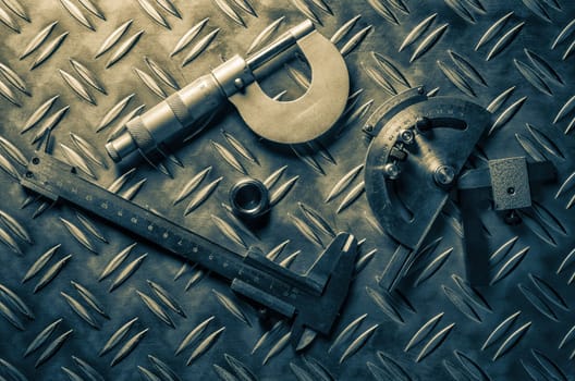 Older Engineering Measuring Instruments, close-up