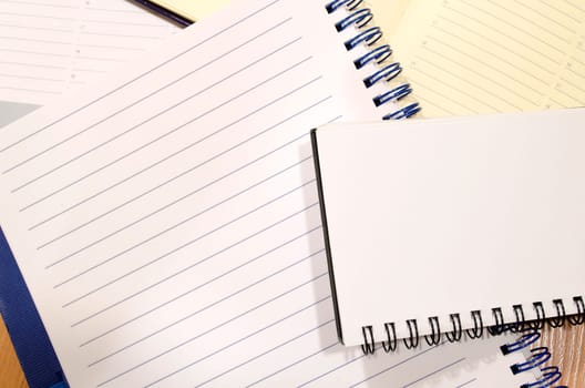 Blank spiral notepad and place for text