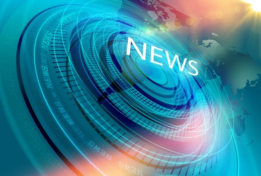Graphical Modern Digital World News Studio Background, Abstract Digital World with Digital Binary Code Numbers Background .