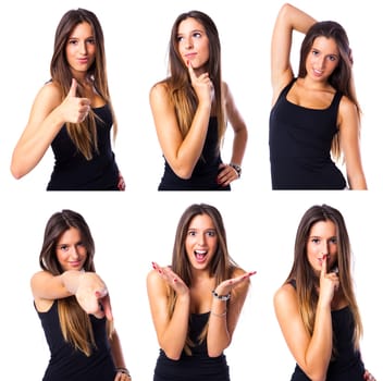 real pretty young woman posing as a fashion model