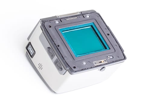 digital back with sensor part of a professional camera