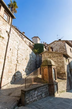 Glimpse view of a Umbrian medieval town