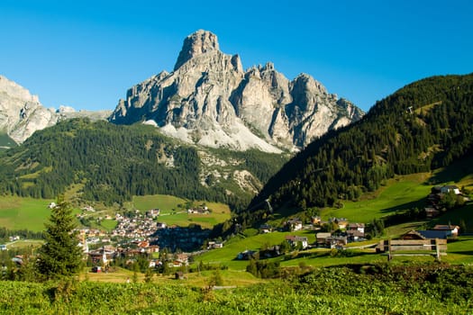 Panoramic view of Italian mountain landscapes