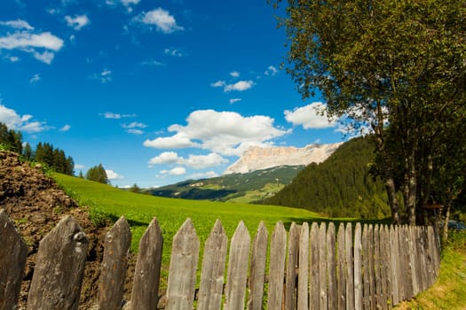 Panoramic view of Italian mountain landscapes