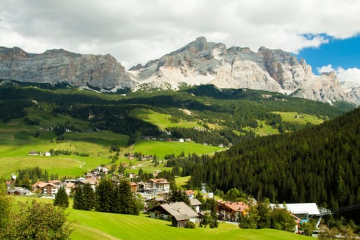 Panoramic view of Italian mountain landscapes