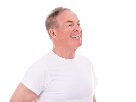 handsome caucasian man wearing summer outfit on white background