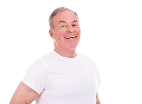 handsome caucasian man wearing summer outfit on white background