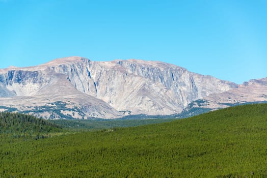 Bighorn Peak in the Bighorn Mountain Range in Wyoming