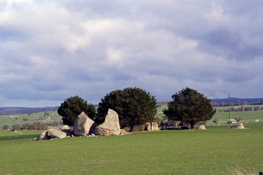Country of the granite in Australia in Victoria