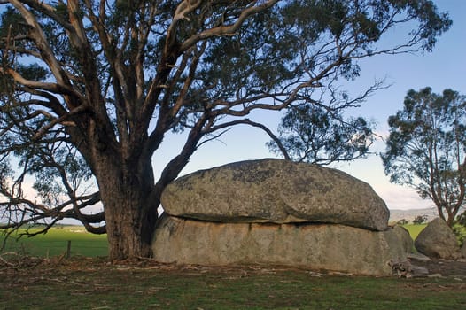 Country of the granite in Australia in Victoria