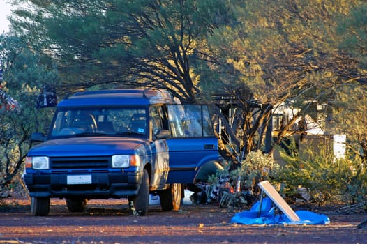 wilderness camping in the Australian desert