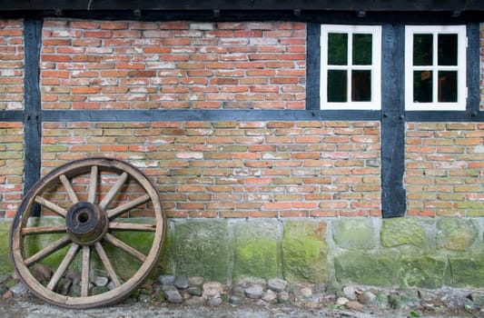 Closeup of an old farm building