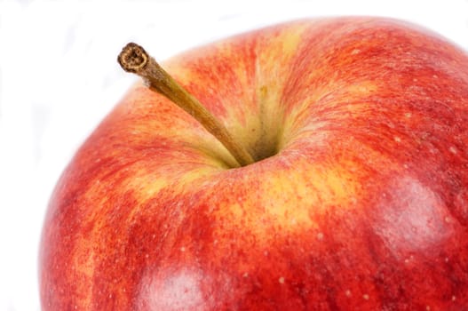 Part of a red apple. Macro picture.