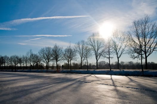 Lovely winter scenic on a cold day