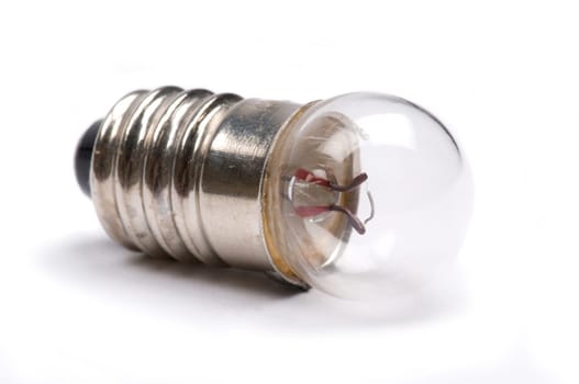 Macro image of a small light bulb.