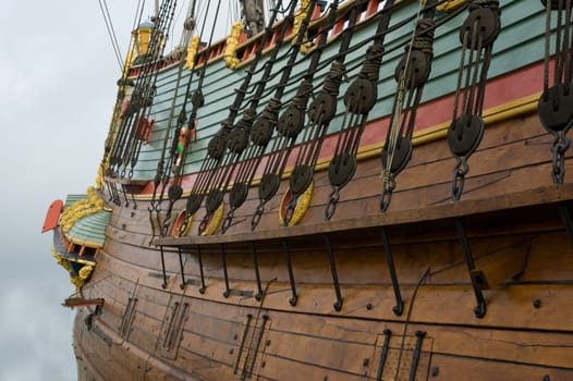 Part of an old sailing ship