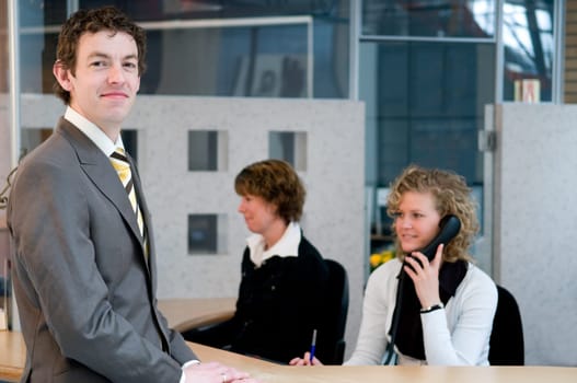 Reception or front desk in an officebuilding