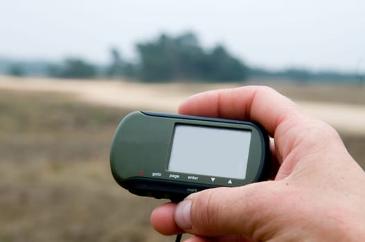 GPS with clear screen, ready to put your text in.