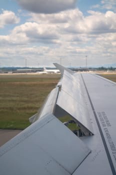 Flaps are out, landing is initiated