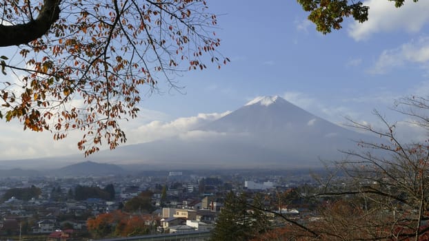 The Kawaguchiko beautiful fall scenery and background, Japan