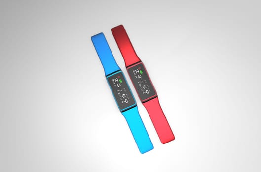 3d render Smart watch on white background