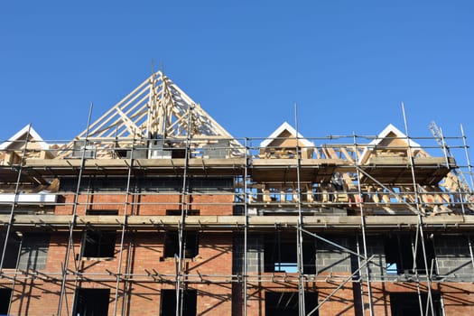 large residential building being constructed