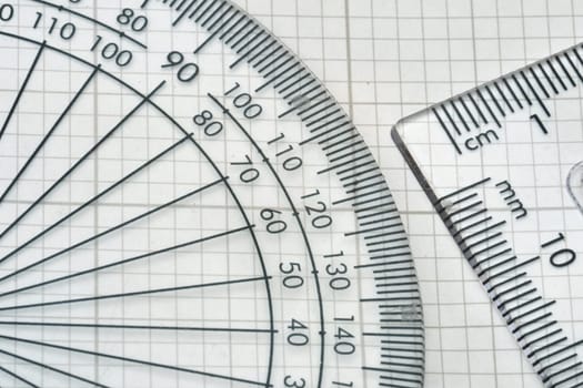 protractor with triangle