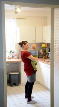 Mother with baby