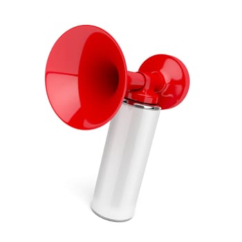 Air horn on white background