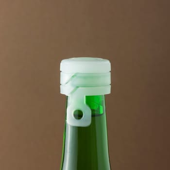 Close up of a wine bottle and stopper