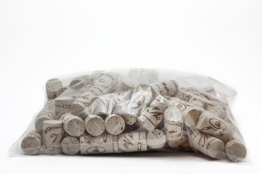 Corks isolated on white background as a business concept