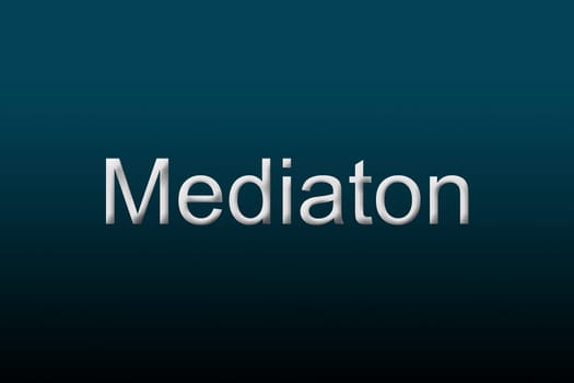 Mediation written against a blue background to understand a financial concept