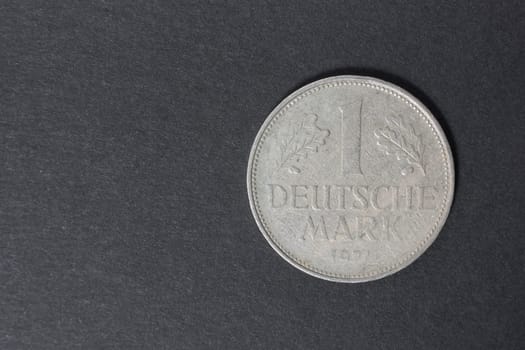 German mark on a black background