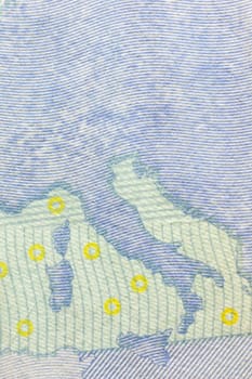 20 euro note depicting Italy