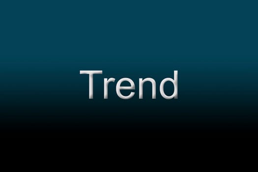 Trend written against a blue background to understand a financial concept