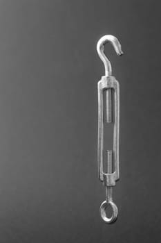 metal turnbuckles fastening of cables with steel rod
