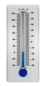 Weather thermometer. 3d illustration isolated on white background
