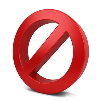 Warning sign. 3d illustration isolated on white background