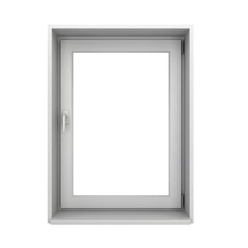 Plastic window. 3d illustration isolated on white background