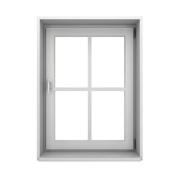 Plastic window. 3d illustration isolated on white background