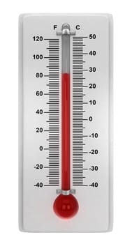 Weather thermometer. 3d illustration isolated on white background
