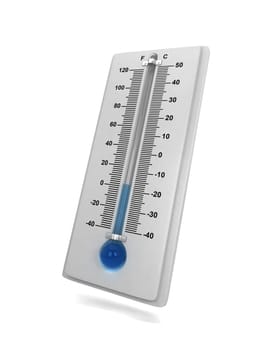 Weather thermometer. 3d illustration isolated on white background