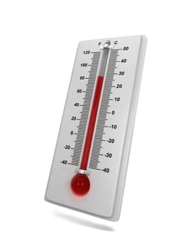 Weather thermometer. 3d illustration isolated on white background