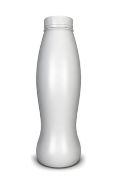 Yogurt bottle. 3d illustration isolated on white background