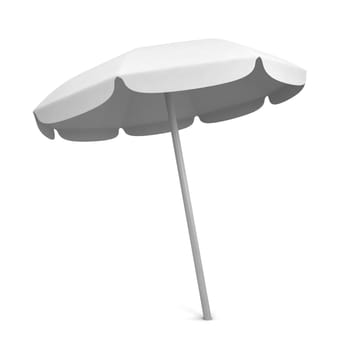 Beach umbrella. 3d illustration isolated on white background