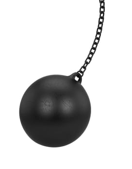 Wrecking ball. 3d illustration isolated on white background